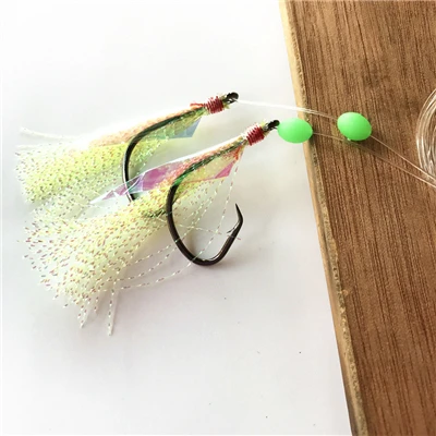 6pcs Ganci Sabikis Morbido Rig Da Pesca / Esca Jig Esca Piume Aringa