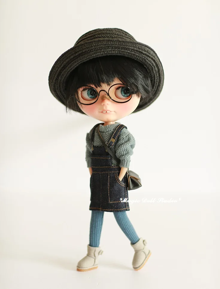 [MG517] Новая кукла блайз наряды# Демин юбка на подвязках подходит для Neoblythe кукла azone платье изготовление