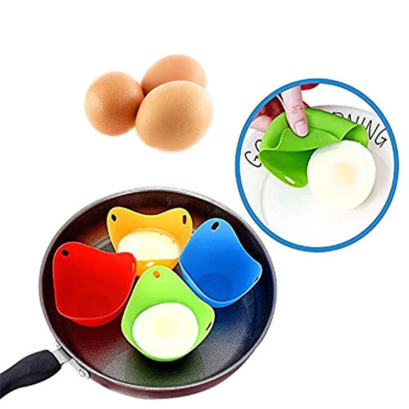 Silicone Egg Poacher Poaching Pods Egg Mold Bowl Rings Cooker Boiler