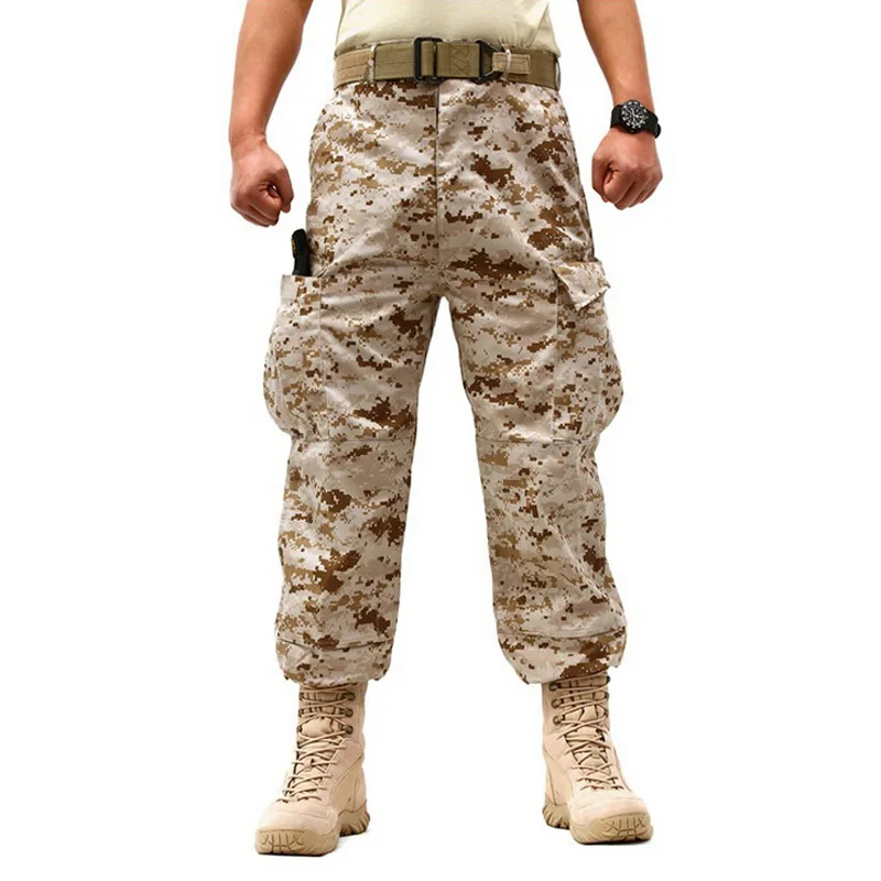 Брюки Карго, военные тактические рабочие брюки, повседневные мужские рабочие брюки, военные брюки, свободные хлопковые брюки ACU CP Deaset
