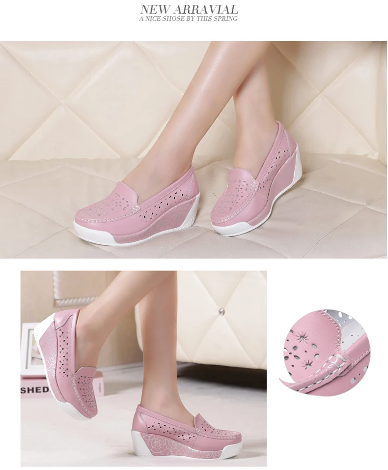 2019 Spring women flat platform sneakers leather suede moccasins shoes ladies casual shoes slip on flats (11)