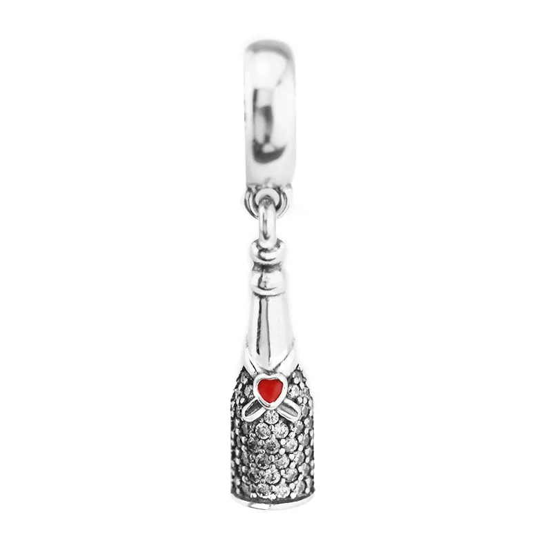 

100% Real 925 Sterling Silver Celebration Time Dangle Charms Beads Fits Pandora Bracelets DIY Jewelry Women Lover' Gift
