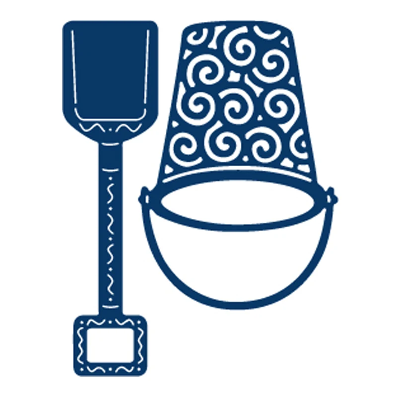 Sand Bucket and Spade Metal Cutting Dies Scrapbooking