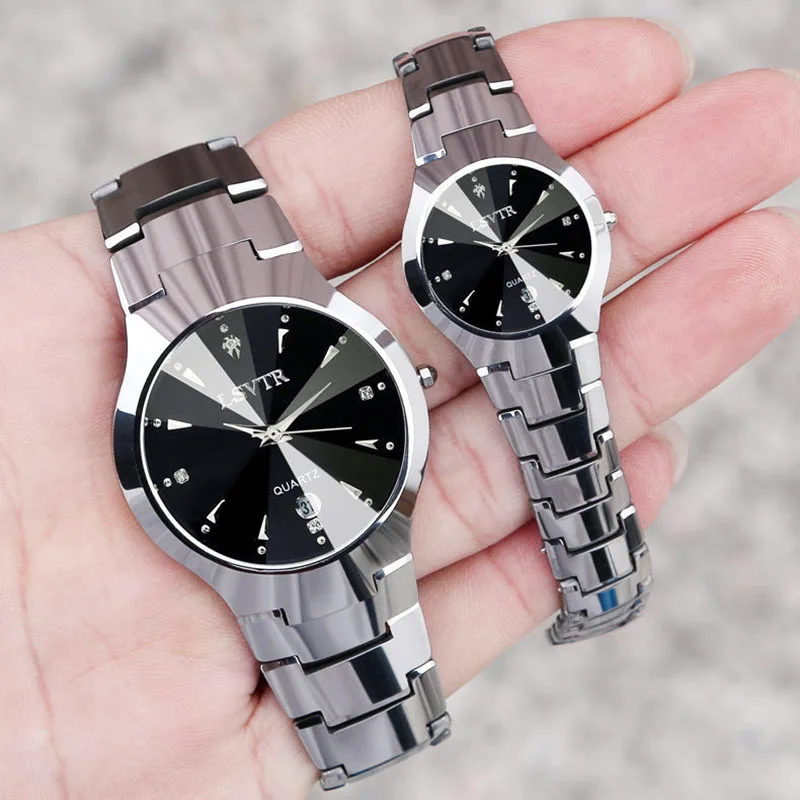 

TOP Luxury Men Quartz Watch Women Wrist Watch Tungsten Steel Band Watches Date Wristwatch CP Watch Drop Shipping