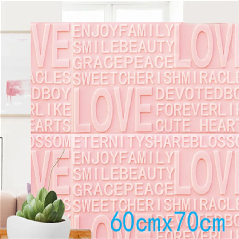3D обои с рисунками из мультфильмов (love) наклейки на кирпичные стены Декор для