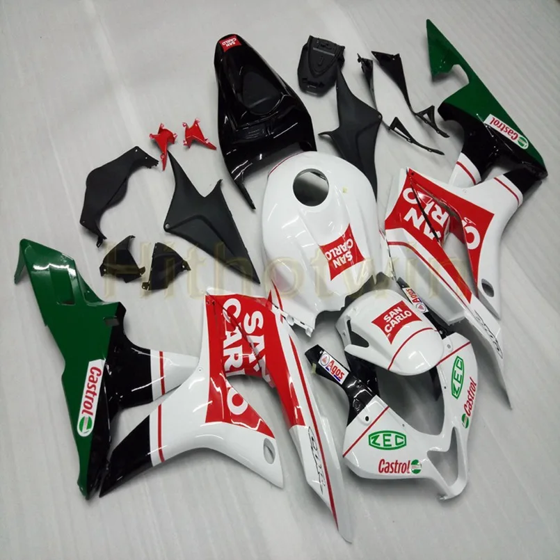 Заказной Комплект кузова мотоцикла для HONDA CBR600RR 2007-2008 F5 07 08 Обтекатели+ винты+ литьевая форма розовый серебристый M2