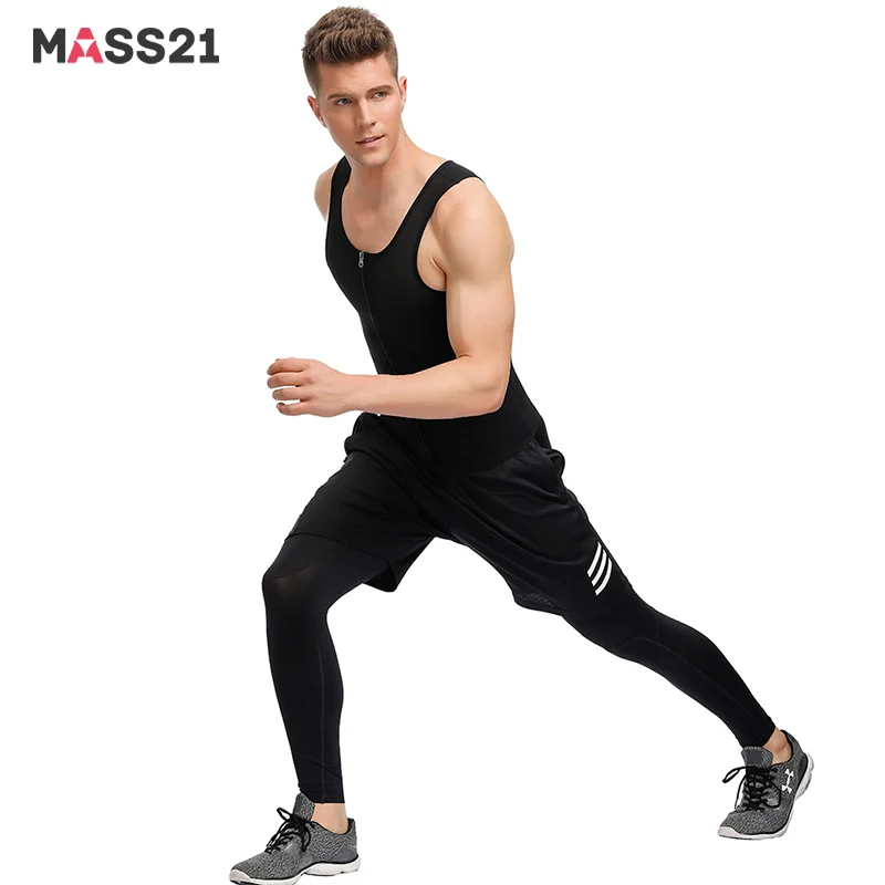 MASS21 Men's Breathable Corset Control Tummy Tank Top Waist Trainer Correction Posture Weight Loss Shapewear