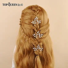 TOPQUEEN HP58 Свадебные Элегантные аксессуары для головных уборов свадебный гребень для волос украшения-заколки для волос с украшением в виде кристаллов золотого и серебряного цвета Быстрая
