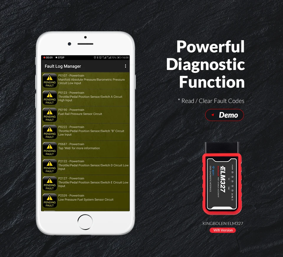 ELM327 V1.5 Bluetooth/ WIFI с чипом PIC18F25K80 Kingbolen ELM 327 OBD2 диагностический инструмент для