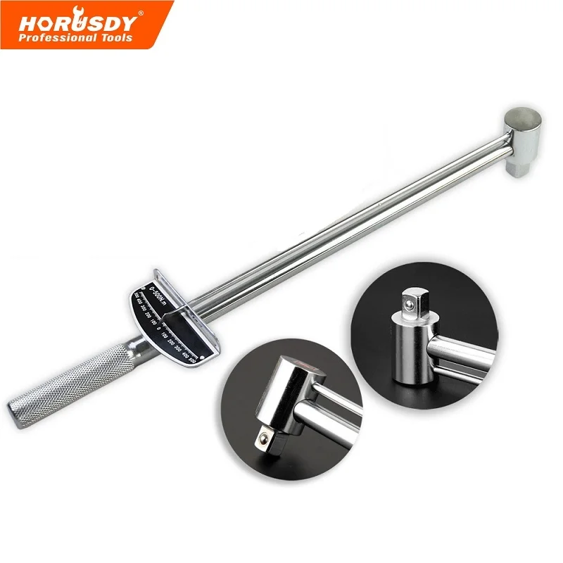 

HORUSDY 1/2" Ratchet Drive Torque Wrench 0-500N.m CR-V Chrome Vanadium Stainless Steel Wrenches Long Pole Repair Hand Tools