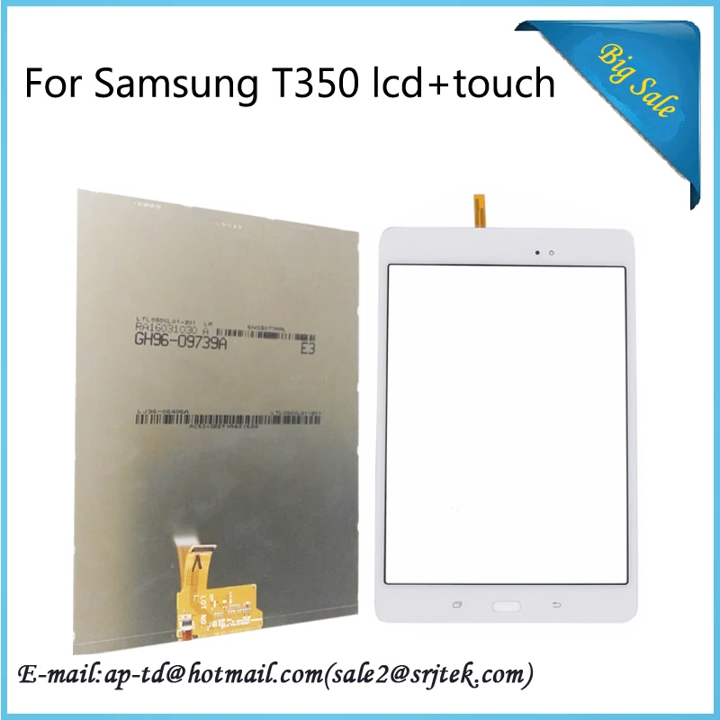 

Wholesale 8'' For Samsung Galaxy Tab A 8.0 T350 LCD Display with Touch Screen Digitizer Sensor Replacement Parts Tablet Pc