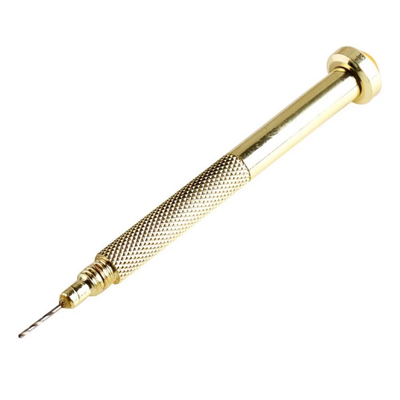 

1pc DIY gold Corner hand drill piercing Nail Art Gel UV Acrylic Tips Pierce Tool