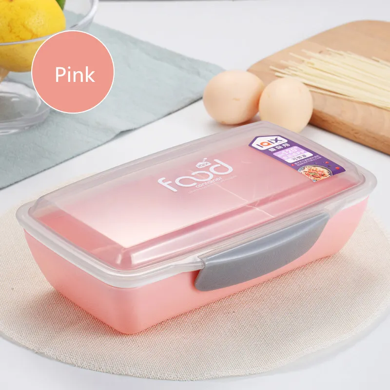 MICCK 750 мл BPA Бесплатный Ланч-бокс для детей, контейнер для хранения продуктов, контейнер для хранения фруктов, салата, Bento box для пикника, школы - Цвет: Розовый