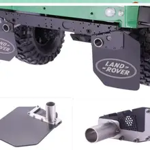 Двойной выхлопной трубы w/Fender подходят Traxxas trx-4 защитник Land Rover рок cralwer 1/10 RC SCX10 II Cherokee ax90046 90047 морок