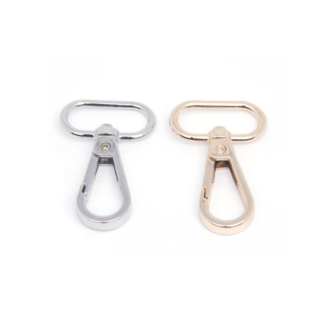 100pcs Gold Sliver Plating Metal Swivel Snap Hook Bag Hardware Buckle