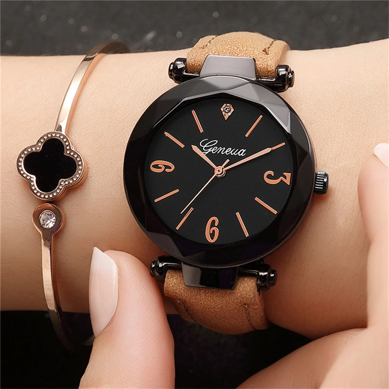 Geneva Watch Women Watches Ladies 2018 Brand Luxury Famous Female Clock Quartz Watch Wrist Relogio Feminino Montre Femme Saat