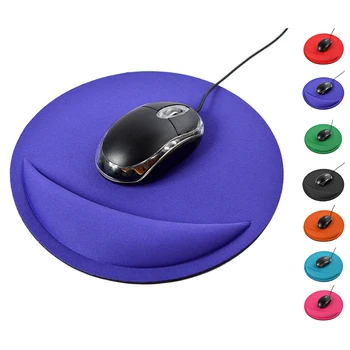 

Solid Color Round Soft Wrist Protected Cushion EVA Gaming Mouse Pad Colorful Mat Non Slip Gift