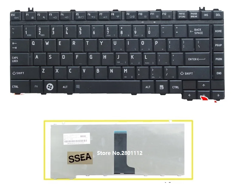 SSEA Doprava zdarma Nový notebook klávesnice USA pro Toshiba Satellite L300 L310 L310 L310 L310 L350 L350 L310 L350 L510 L515 M336 M352