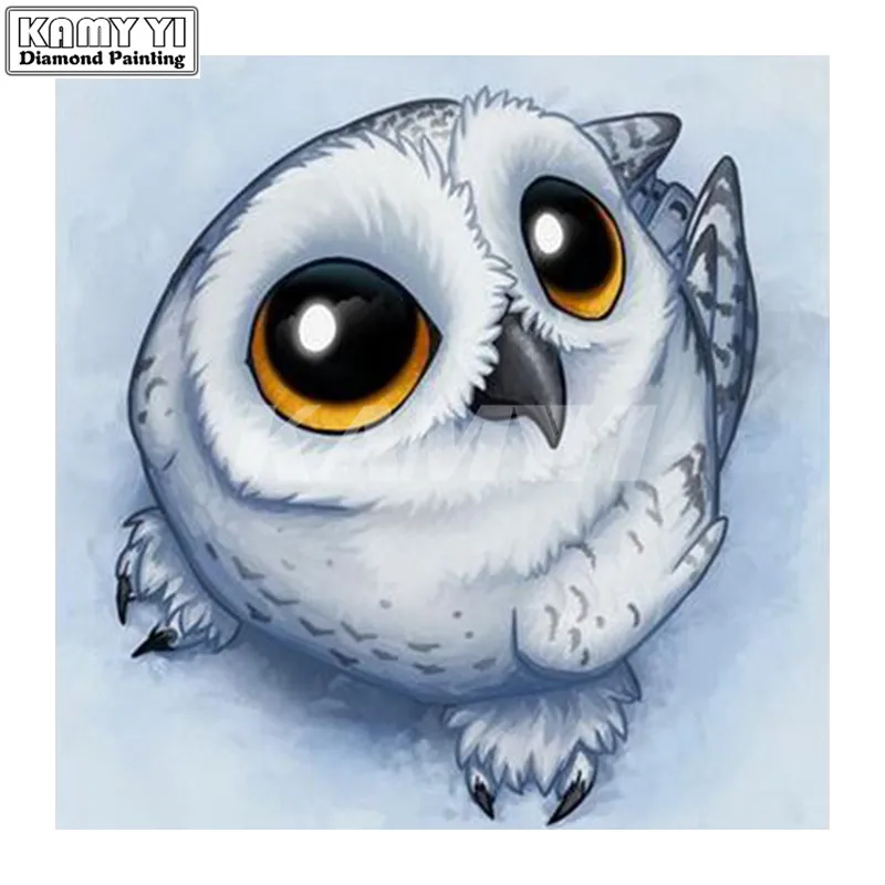 Diamond Embroidery Lovely White Owl Handmade Arts 5D diy Diamond Painting Animal Wall Decor Full Square Crystal Painting_