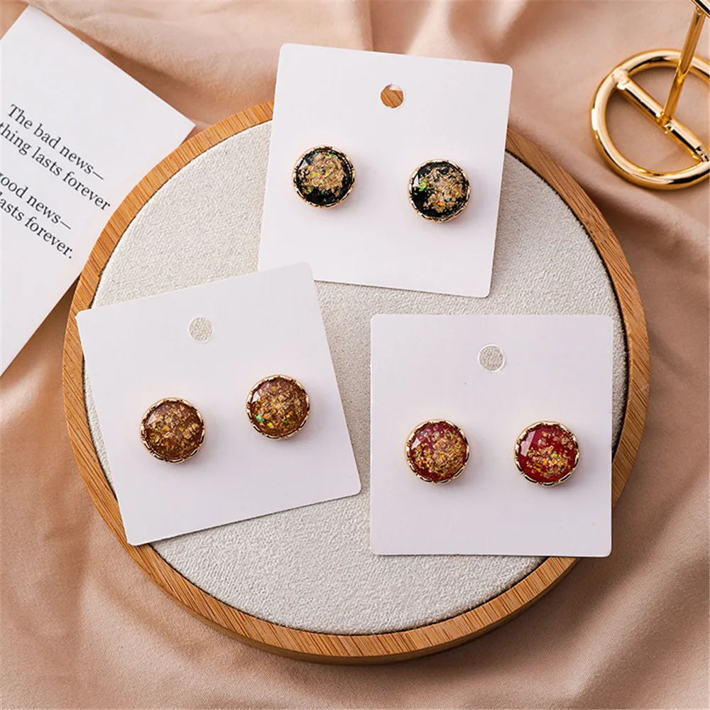 

Korean Acrylic Marbel Geometric Round Vintage Feautured 2019 Summer Woman Girl Stud Earrings Fashion Jewelry Holiday-MSE