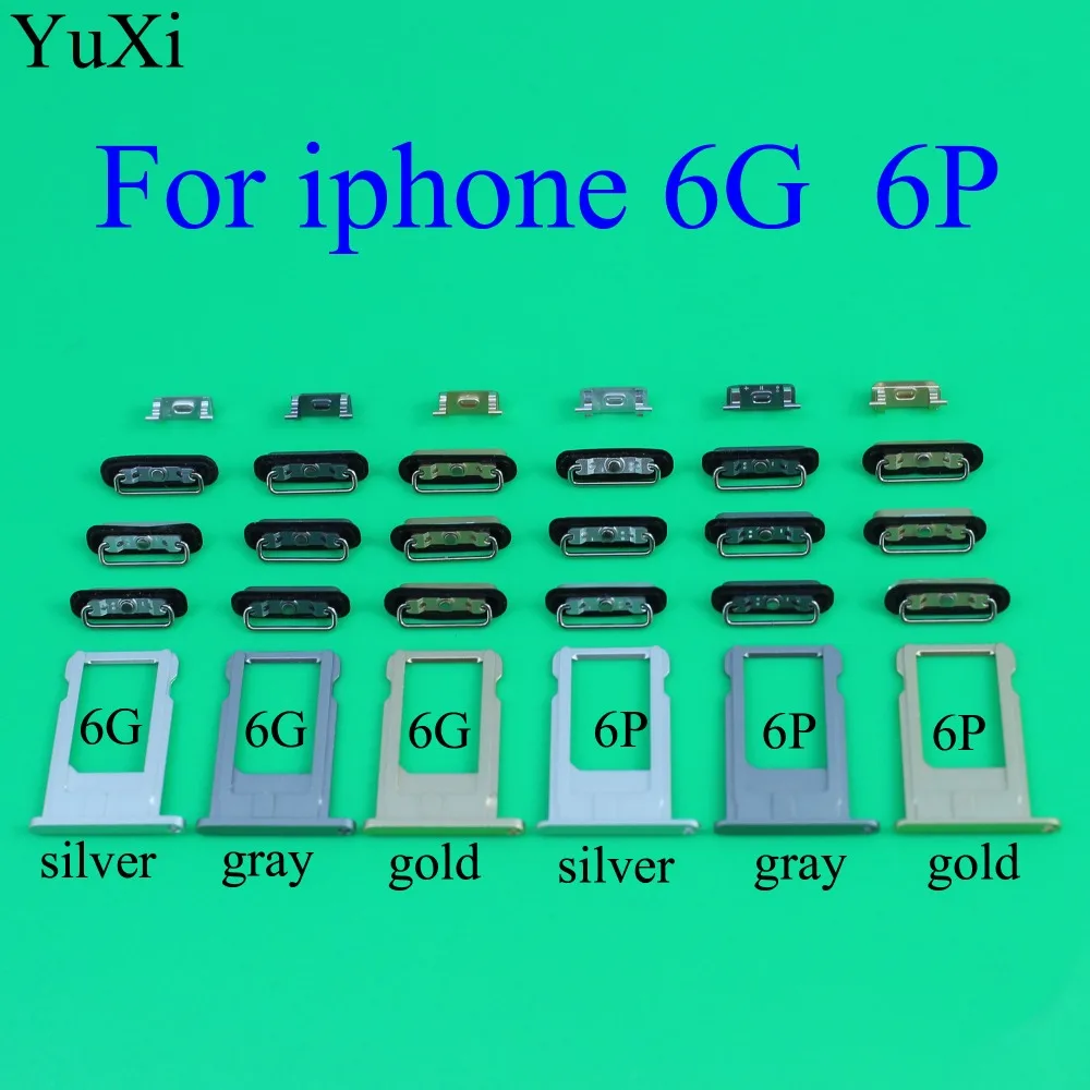 YuXi новый лоток для Sim-карты iPhone 6 6g Plus вибрирующий переключатель громкости