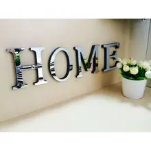 Wedding Love Letters English 3D Mirror Wall Stickers Alphabet Home Decor Logo For Wall Home Decoration Accessories