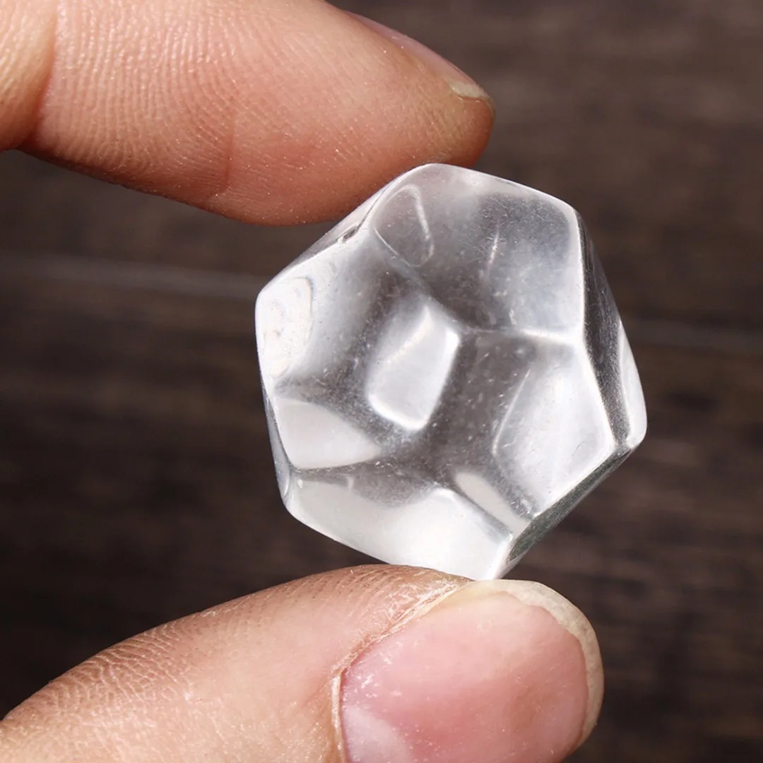 7pcs Clear Quartz Platonic Solids Sacred Geometric Set Meditation Crystal Gifts