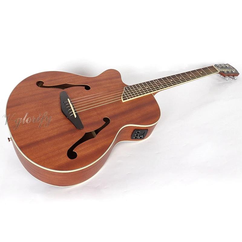left hand jazz acoustic electric guitar free gig bag