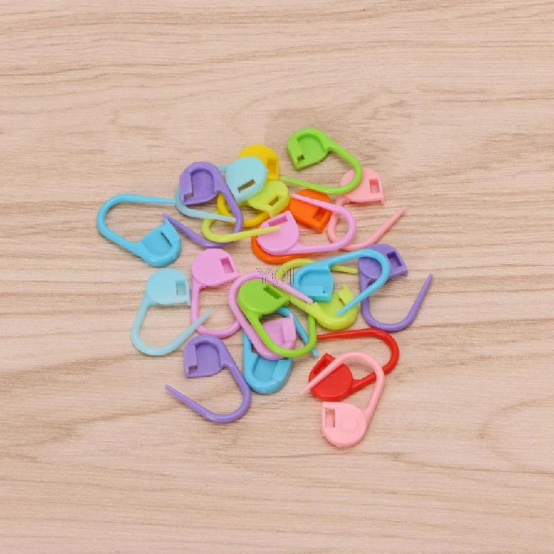

20Pcs Colorful Mini Knitting Stitch Markers Crochet Locking Tool Craft Ring Holder Stitch Accessories for Sewing