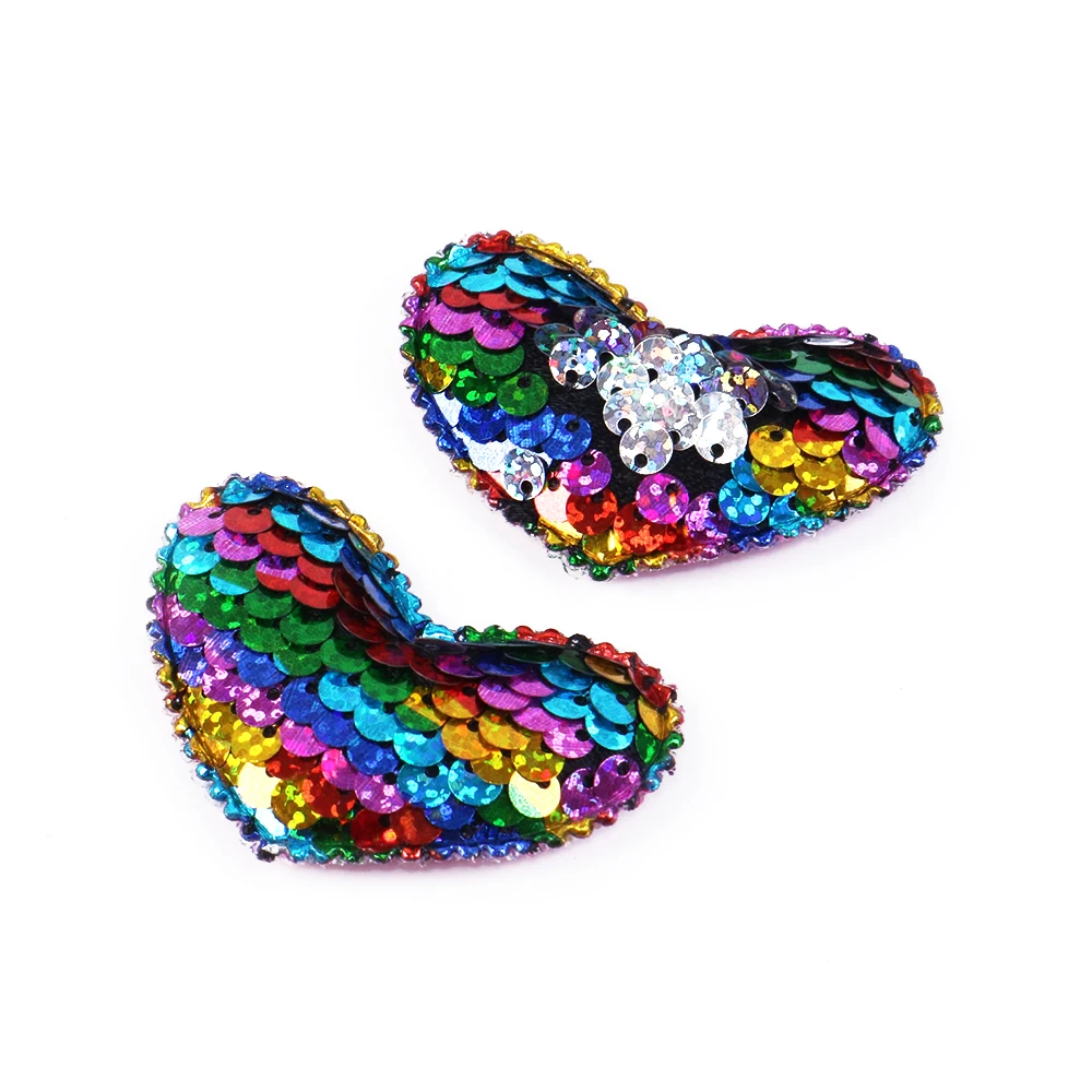 David accessories сердце двусторонние пайетки diy Одежда накладные ногти ремесла аксессуары для шитья 10 штук, 10Yc5249
