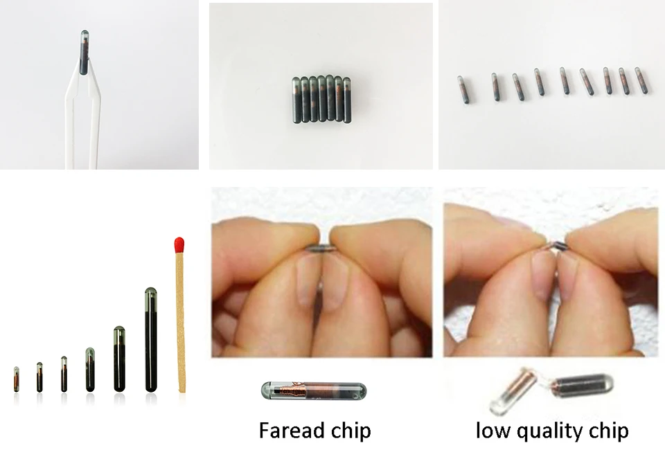 1,4x8 мм/2,12x12 мм/3,13x13 мм IP68 EM тип стекло тег транспондеры RFID 125 кГц чип низкочастотный UID/ID64/Манчестера/уникальный/64 бит