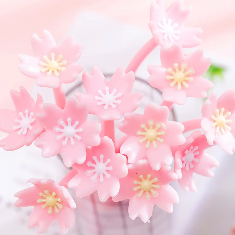 

(2 Pieces/lot) Beautiful Cherry Gel Pen Cute Flower Pen Student Exam Writing Pen
