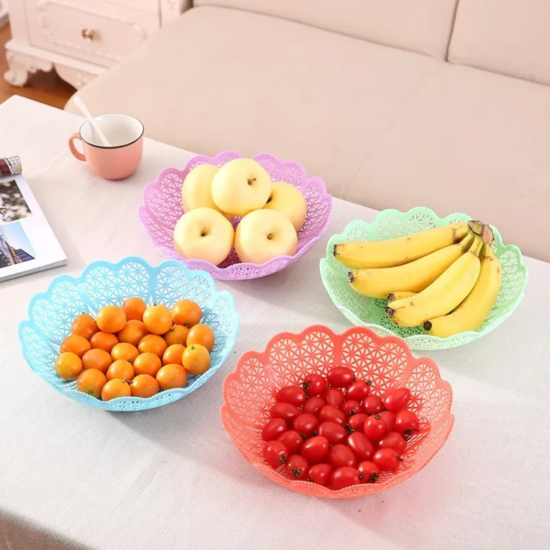 

Plastic Storage Basket Home Organization Kitchen Organizer Fruit Basket Candy Snacks Basket Dried Fruit Plate Washing Basket
