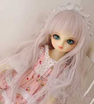 Doll wigs High temperature wire silk and pink mixed color wigs available for 1/8 1/6 1/4 1/3 BJD SD DD MDD doll accessories mystery mdd 7900ds