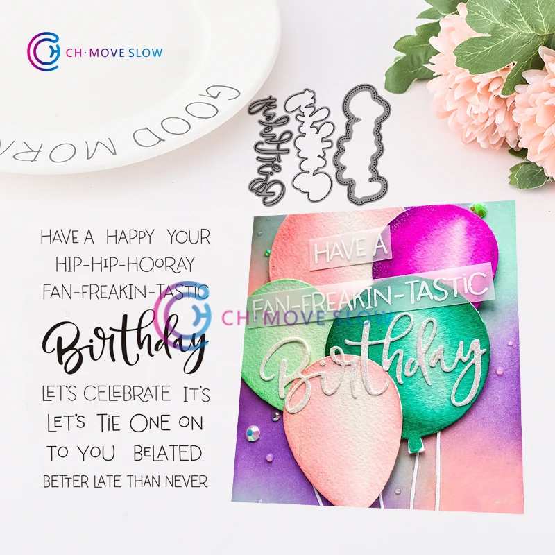 

CH New Arrival Happy Birthday Stencils die and stamps for DIY Scrapbooking/photo Album stamps Decorative Embossing DIY Cards