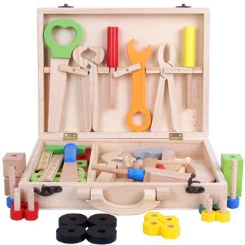 

Boys Toys Montessori Wooden Multifunctional Tool Set Toys For Boys Pretend Play Preschool Early Educational Toys For Children