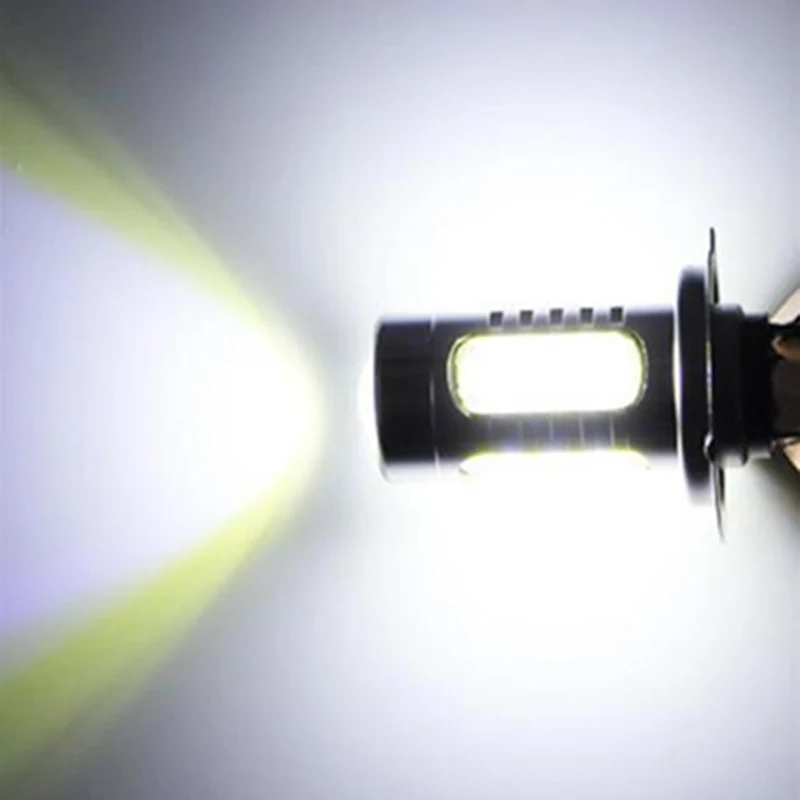2 шт. Супер Яркий H7 светодиодный COB высокой мощности для вождения/противотуманных фар лампы 7,5 Вт белый