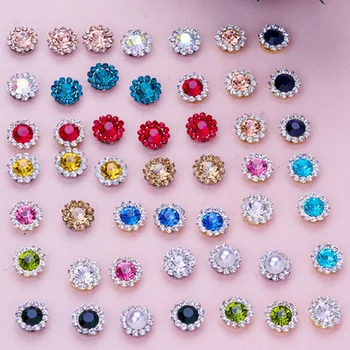 

100Pcs Rhinestone Drill Round Disc Diamond Decoration For Clothes Diy Hair Accessories Supplies Bead Flower Decor