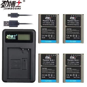 

4psc hot sale BLN-1 BLN1 PSBLN1 BLN 1 Battery 2100mAh +1pcs LCD Battery charger for Olympus E-M5 OM-D E-M1 E-P5 E-M5 II Camera