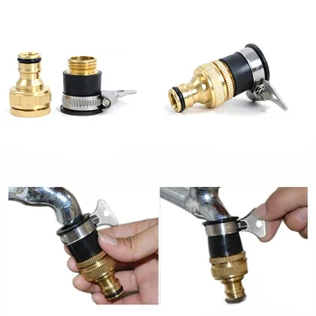 

1/2 "3/4" Thread Quick Kitchen Brass Garden Hose Tap Washing Machine Adapter Practical Connector Nozzle Universal Fitting Faucet