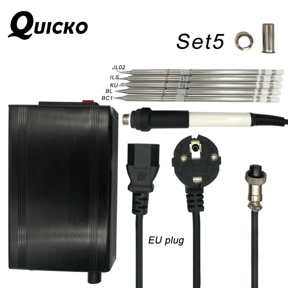 QUICKO T12 STC-светодиодный паяльная станция электронная паяльник для подключения к новая версия T12-951 светодиодный цифровой сварочный инструмент большой мощности 108W