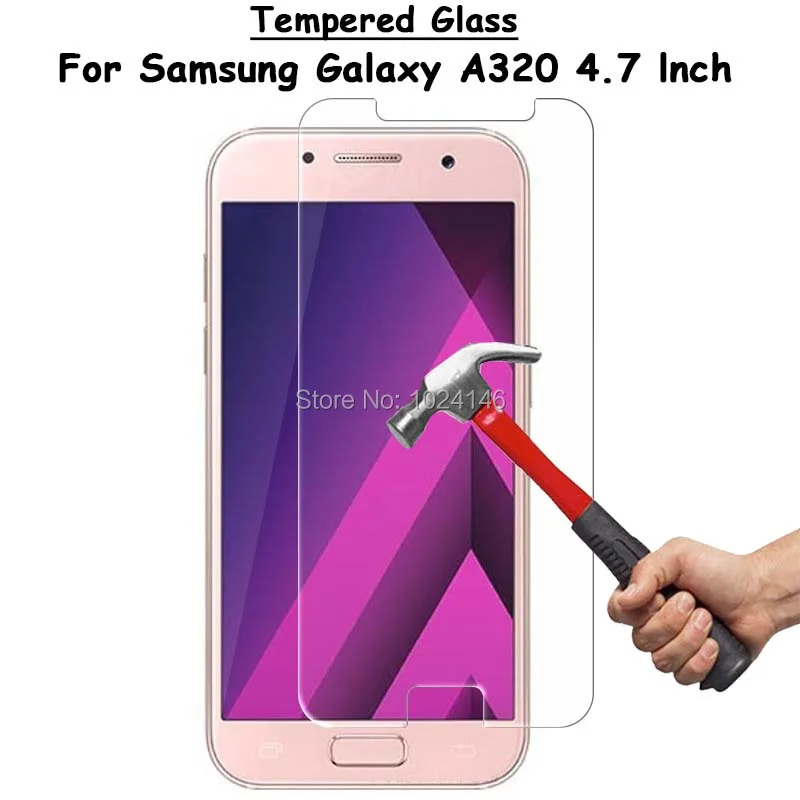 

For Samsung Galaxy A3 2017 A320 A3200 4.7" Clear Tempered Glass Screen Protector Ultra Thin Explosion-proof Protective Film