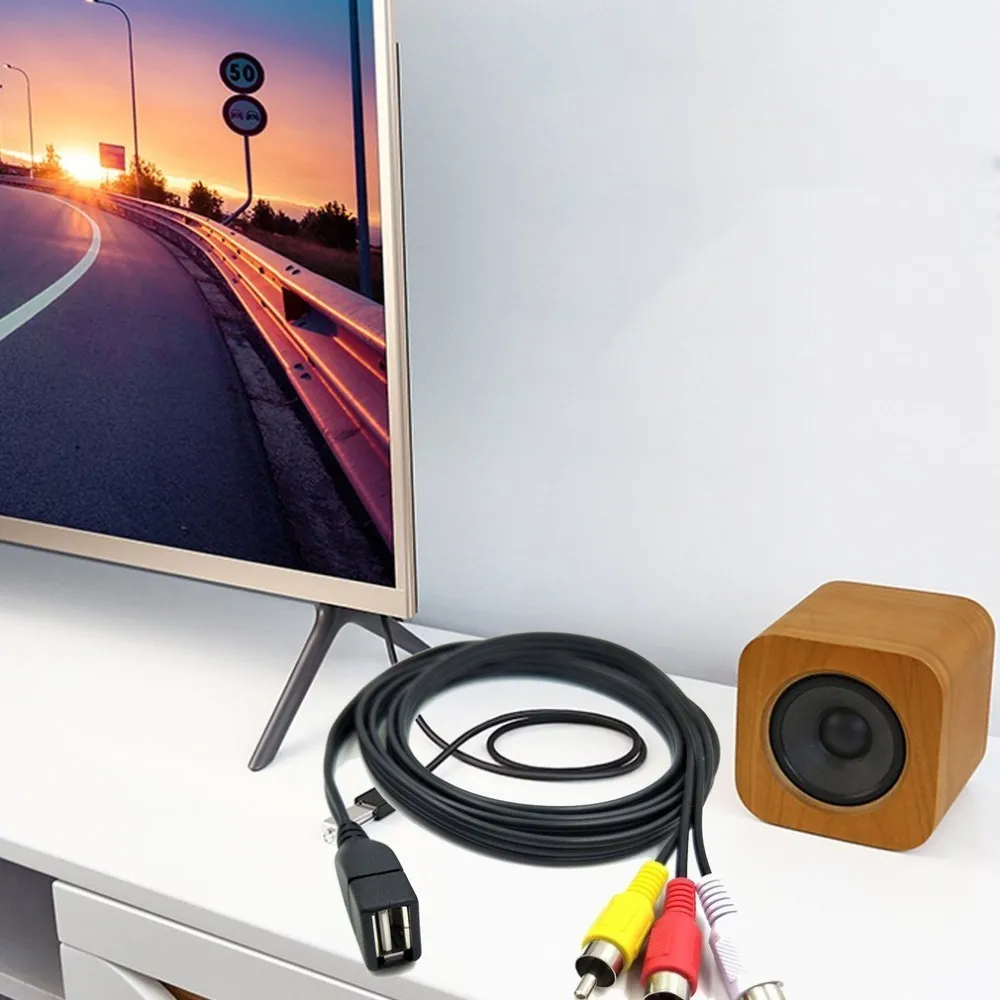 2021 Новый Duttek 5 футов/1 м USB 2 0 Женский 3 RCA Мужской Видео A/V практичное адаптер для