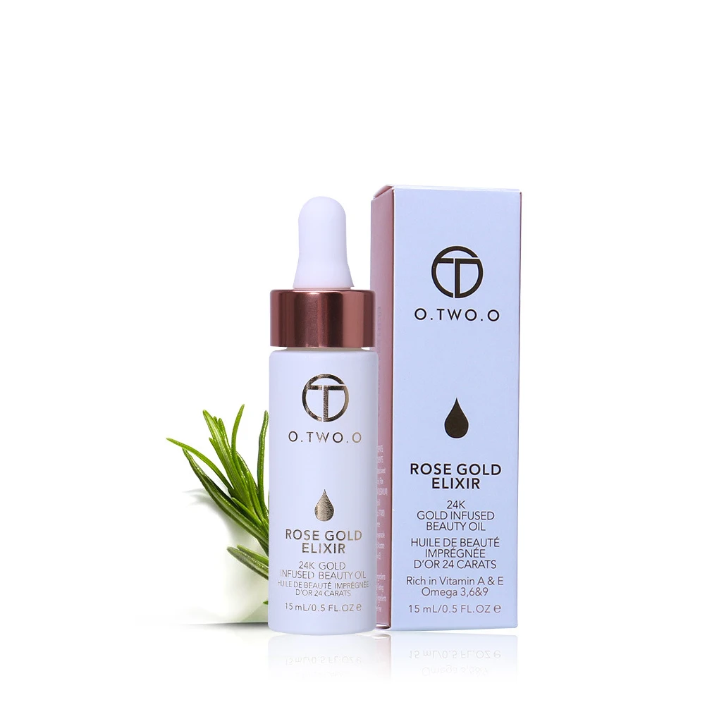 

O.TWO.O 15ML Rose Gold Skin Make Up Essential Oil Moisturizing Face Oil for All Skin Types