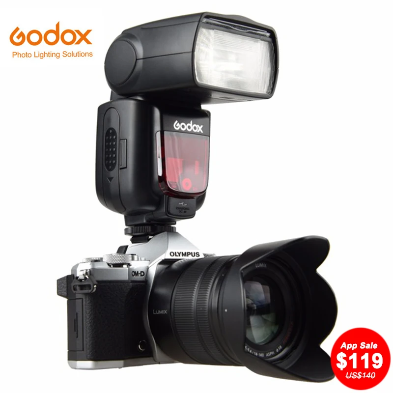 100% оригинал Godox TT685O 2 4G HSS 1/8000s i ttl GN60 Беспроводная вспышка Speedlite для Olympus/Panasonic|flash for