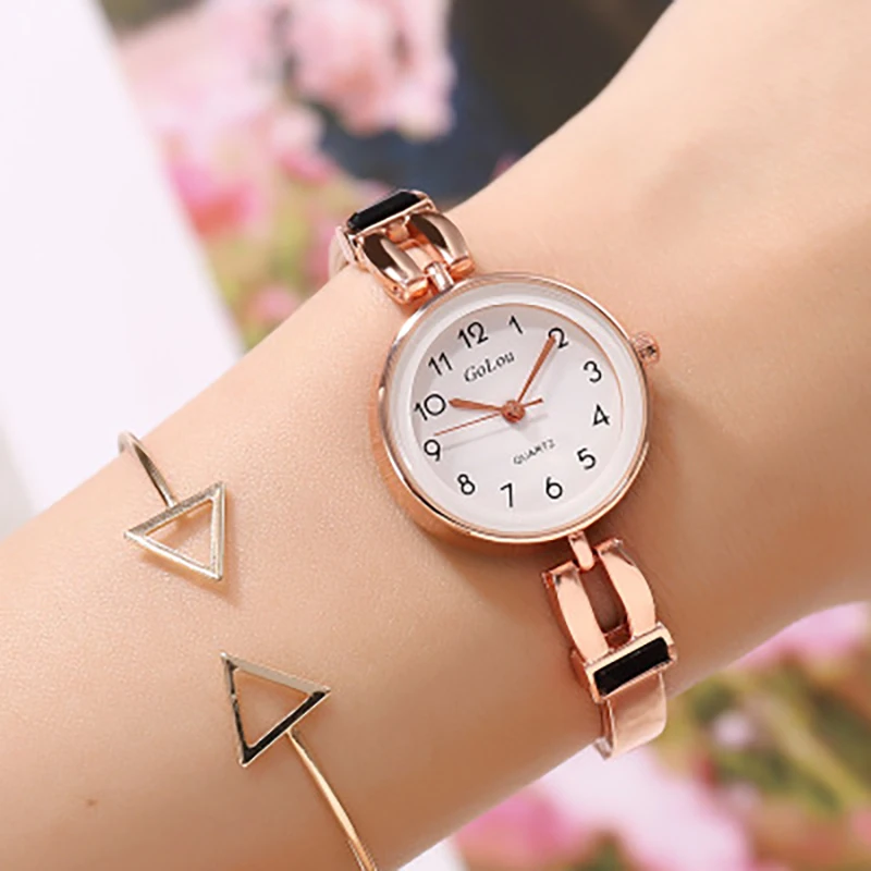 Розовое золото женские браслеты Роскошные модные часы кварцевые часы Брендовые женские повседневные платья часы женские часы Прямая поставка
