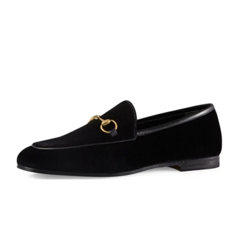 

Genuine Leather Shoes Women Luxury Designer Loafers Casual Flat Shoes Cover Feet Women's Single Flat Shoes Velvet Winter