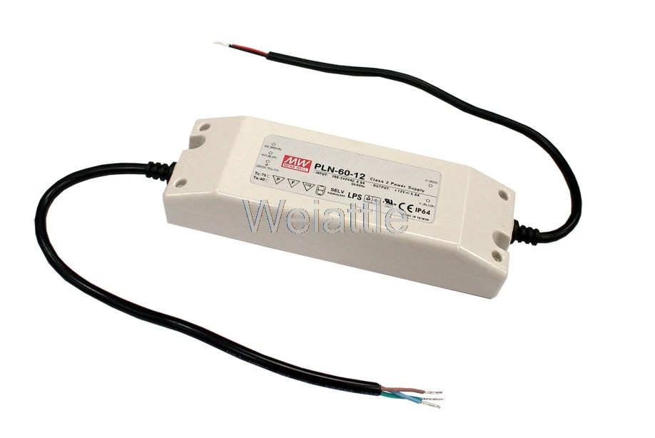 

MEAN WELL original PLN-60-15 15V 4A meanwell PLN-60 15V 60W Single Output LED Power Supply