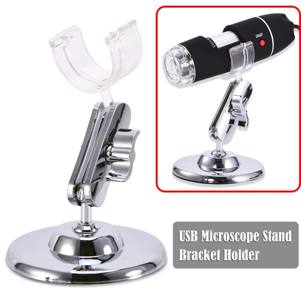 Универсальный USB микроскоп все-направленный вращающийся держатель Серебряный Металлический Алюминиевый Стенд держатель подъема и вращения