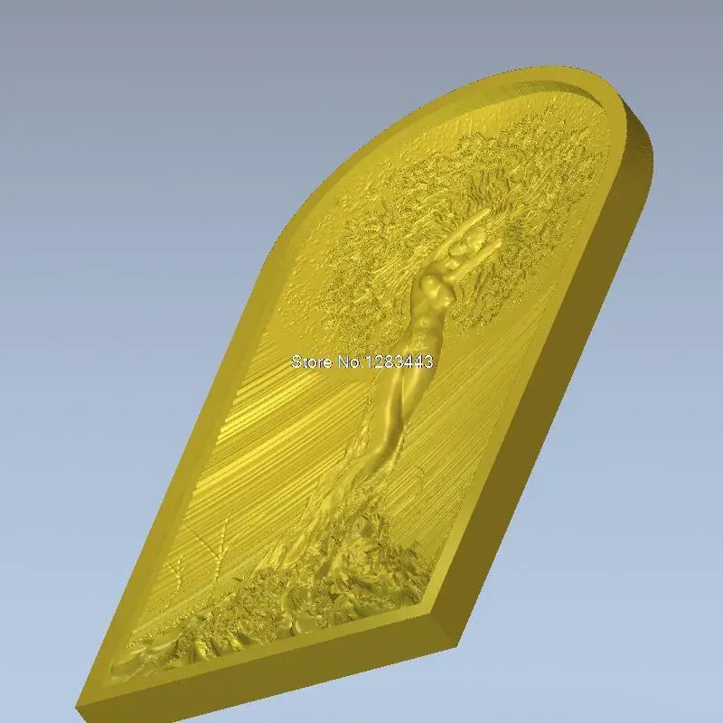 Высокое качество 3D модель рельефного для ЧПУ или 3d принтеры в STL формат файла дерево женщина
